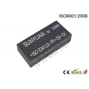 深圳市順源科技業(yè)界隔離變送器體積最小模擬量一進(jìn)二出型