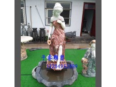 歐式雕塑拼色西方人石雕，戶外裝飾