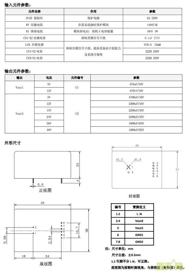 36W雙路電源模塊規(guī)格書(shū)3