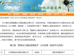 權(quán)威認(rèn)可 | 雪迪龍“園區(qū)異味管控技術(shù)”入選2023年（第三批）智慧化工園區(qū)適用技術(shù)目錄