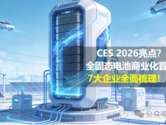 CES 2026亮點？全固態(tài)電池商業(yè)化首發(fā)，7大企業(yè)全面梳理！